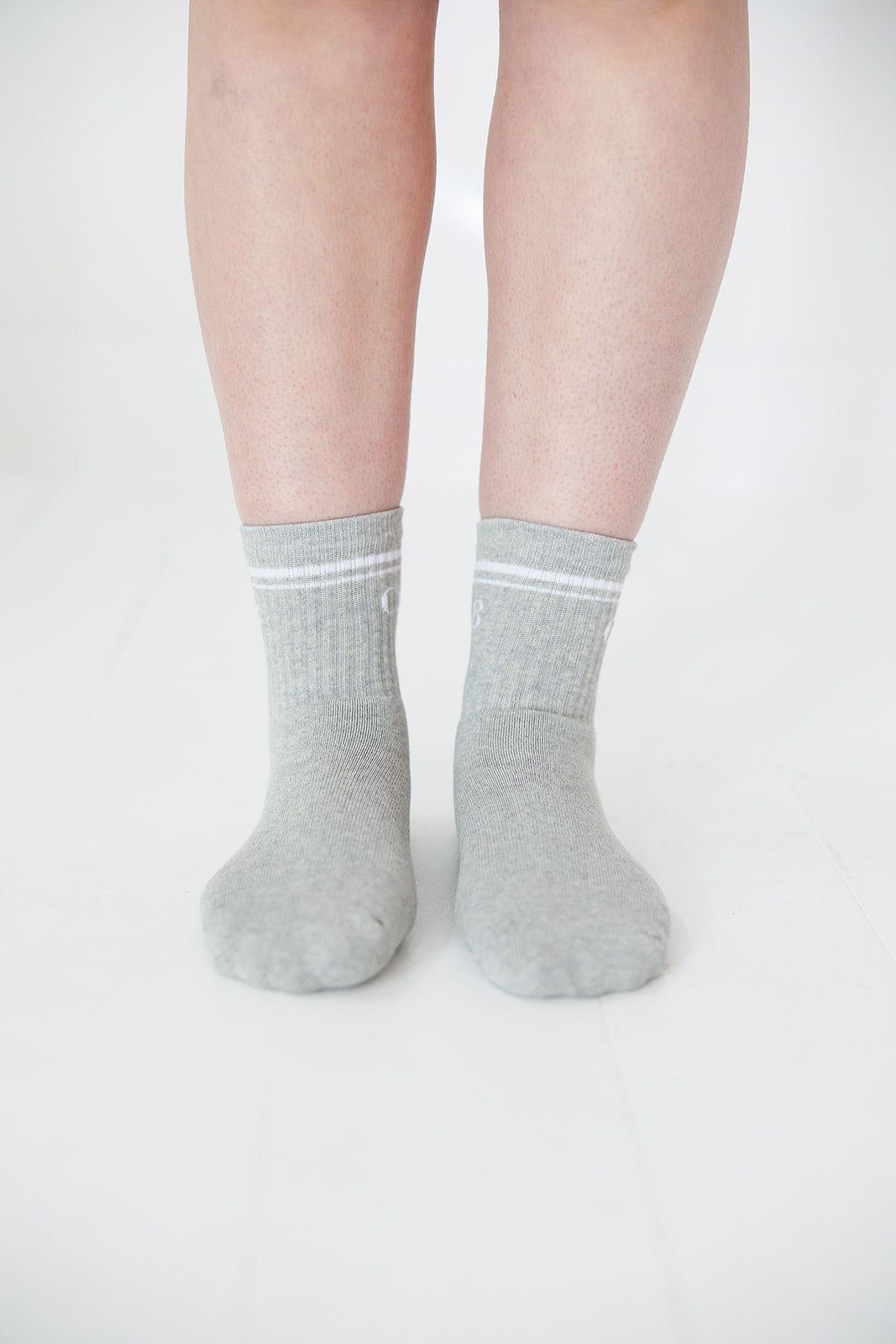 Gray | Half Crew Socks | Foot Soldier Mom™ | Cushioned Comfort for All-Day Support