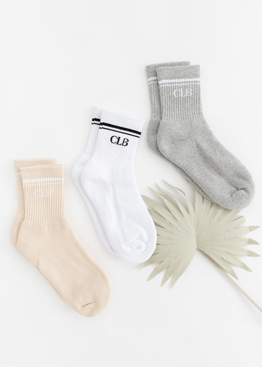 Cream | Half Crew Socks | Foot Soldier Mom™ | Cushioned Comfort for All-Day Support