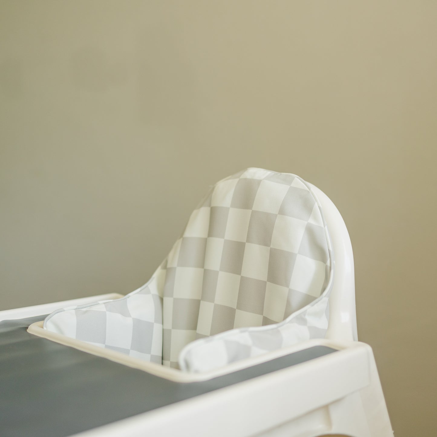 Greige Check Cushion Cover