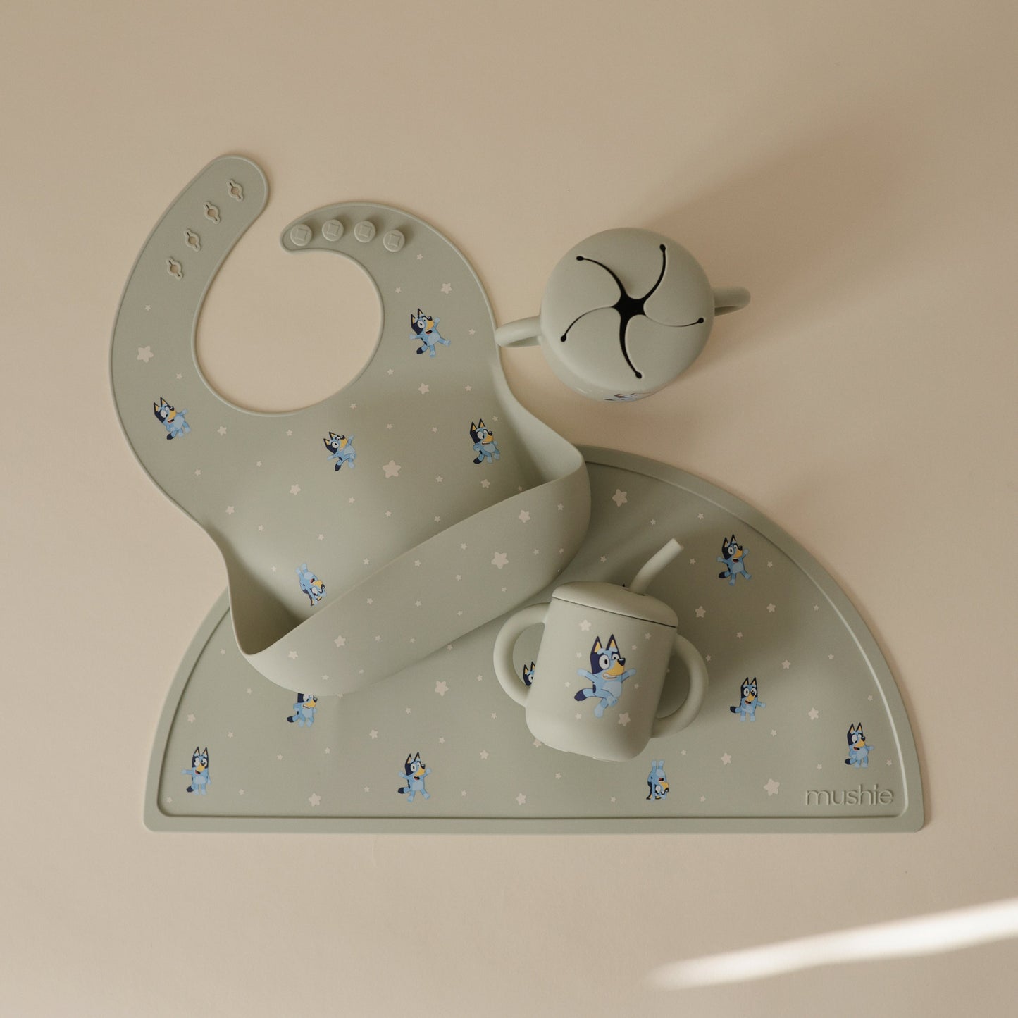 Bluey x Mushie Silicone Baby Bib