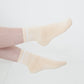 Cream | Half Crew Socks | Foot Soldier Mom™ | Cushioned Comfort for All-Day Support