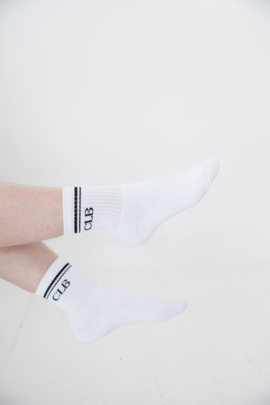 White | Half Crew Socks | Foot Soldier Mom™ | Cushioned Comfort for All-Day Support