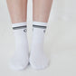 White | Half Crew Socks | Foot Soldier Mom™ | Cushioned Comfort for All-Day Support