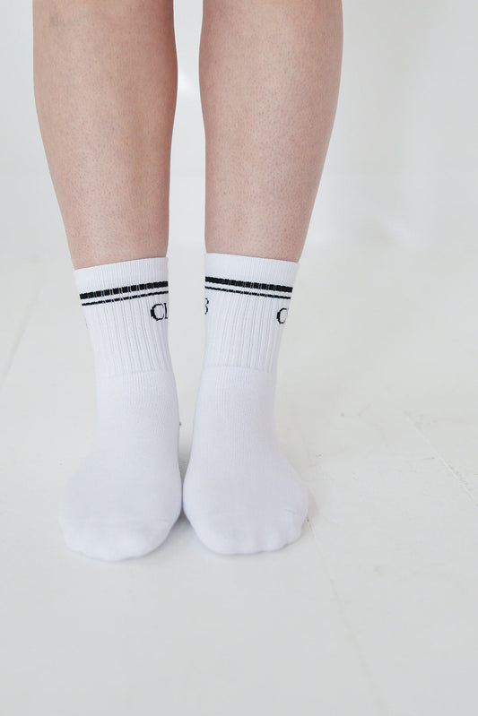 White | Half Crew Socks | Foot Soldier Mom™ | Cushioned Comfort for All-Day Support