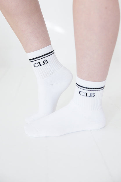 White | Half Crew Socks | Foot Soldier Mom™ | Cushioned Comfort for All-Day Support