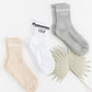 White | Half Crew Socks | Foot Soldier Mom™ | Cushioned Comfort for All-Day Support
