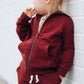 ZIP HOODIE- Oxblood Bamboo French Terry