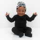 ZIP ROMPER - Midnight Ribbed