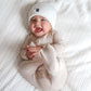 ZIP ROMPER - Clay Ribbed