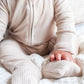 ZIP ROMPER - Clay Ribbed