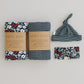 Americana Floral Ribbed Bamboo Head Wrap