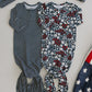 Americana Floral Bamboo Knot Gown