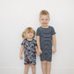 Americana Floral Ribbed Bamboo Cozy Short Set