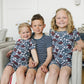 Americana Floral Ribbed Bamboo Cozy Short Set